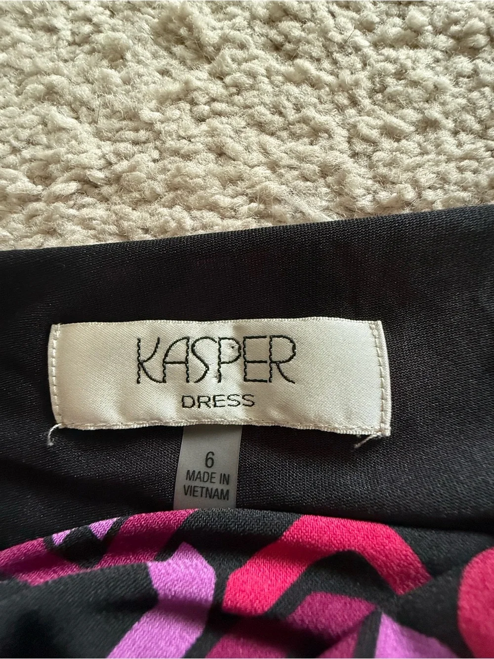 Kasper Purple Geometric Cowl-Neck Midi Dress - Picture 7 of 7